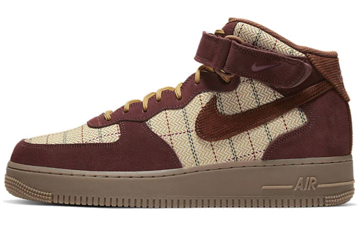 Nike Nike Air Force 1 Mid Plaid Brown