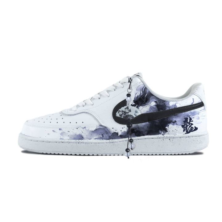 Nike Nike Court Vision 1 Abrasion Resistant Low top Skateboard Shoes Unisex White