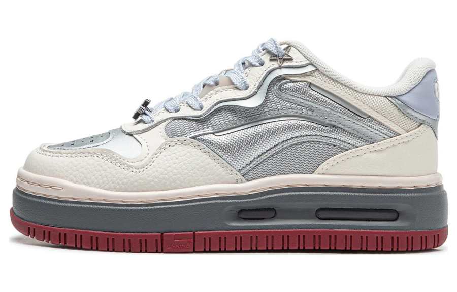 Li-Ning Li Ning Future C1 Abrasion Resistant Low top Skateboard Shoes Women's White Silver