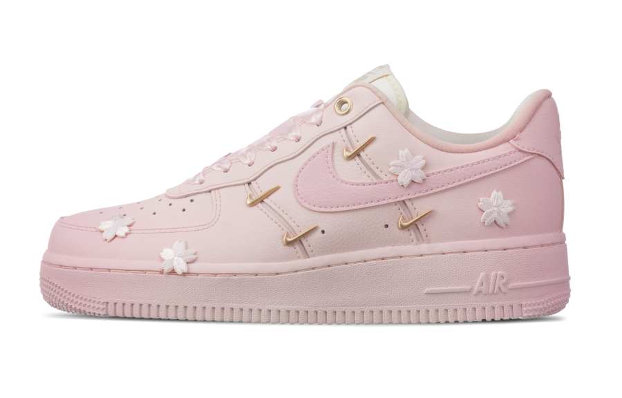 Nike Nike Air Force 1 Love Of Cherry Blossom Slip Resistant Abrasion Resistant Low top Skateboard Shoes Women's Pink