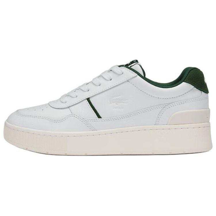 LACOSTE Cow Leather Low top Skateboard Shoes Men's White