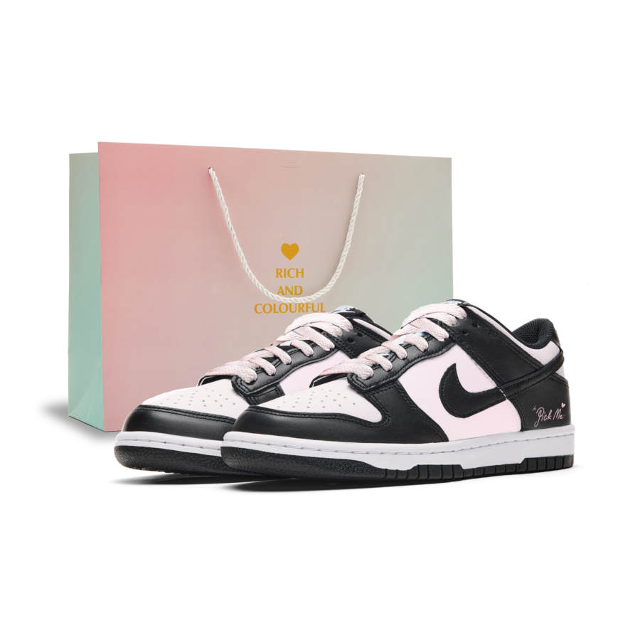 Nike Nike Dunk Abrasion Resistant Abrasion Resistant Low top Skateboard Shoes Women's Pink Black