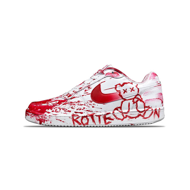 Nike Nike EBERNON Skateboard Shoes Men's Low Top White/Red