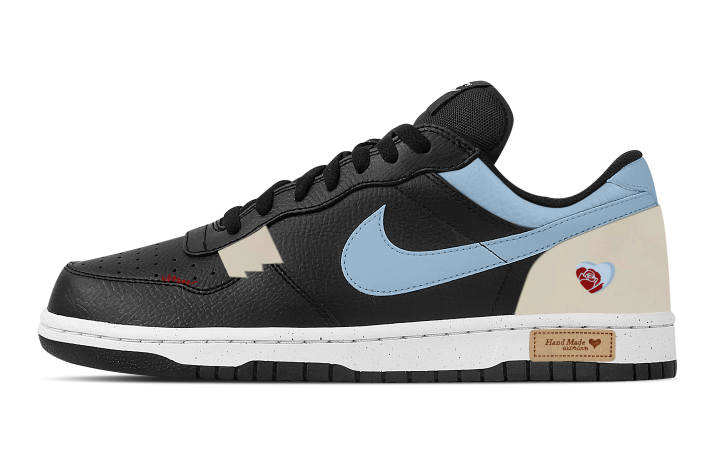 Nike Nike Big First Love Engraved In The Heart Abrasion Resistant Breathable Low top Skateboard Shoes Men's Black Blue