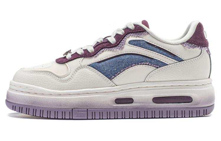 Li-Ning Li Ning Future C1 Slip Resistant Cushioning Abrasion Resistant Support Low top Skateboard Shoes Women's White Purple