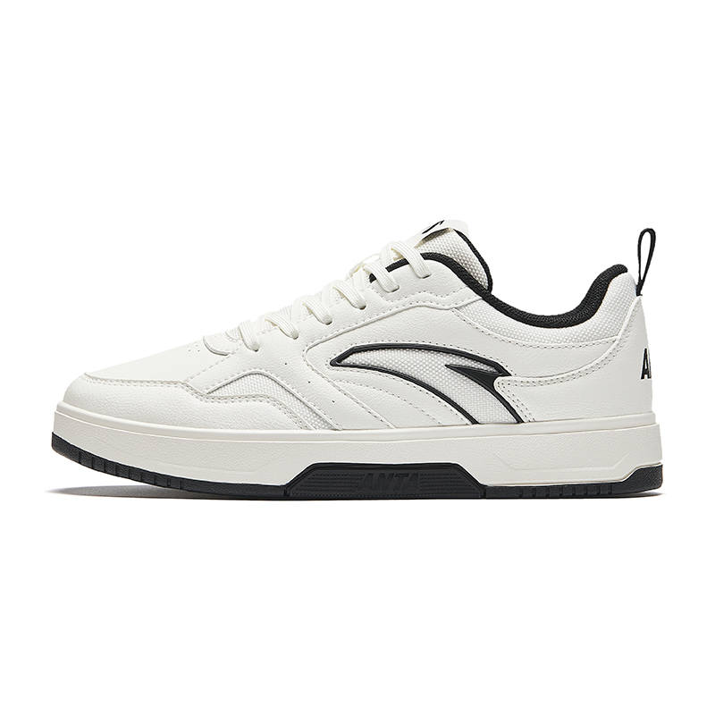 Anta Le Yu Lightweight, White Sneakers Slip Resistant, Abrasion Resistant, Lightweight, Height Increasing Low top