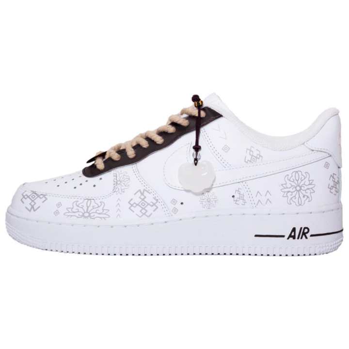 Nike Nike Air Force 1 Jade Ruyi Cow Leather Slip Resistant Abrasion Resistant Slip Resistant Abrasion Resistant Low top