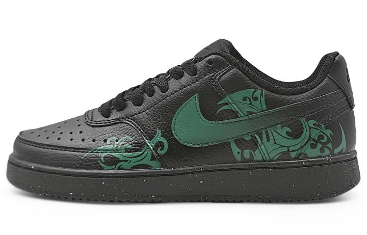 Nike Nike Court Vision Low Abrasion Resistant Low top Skateboard Shoes Unisex Dark Green