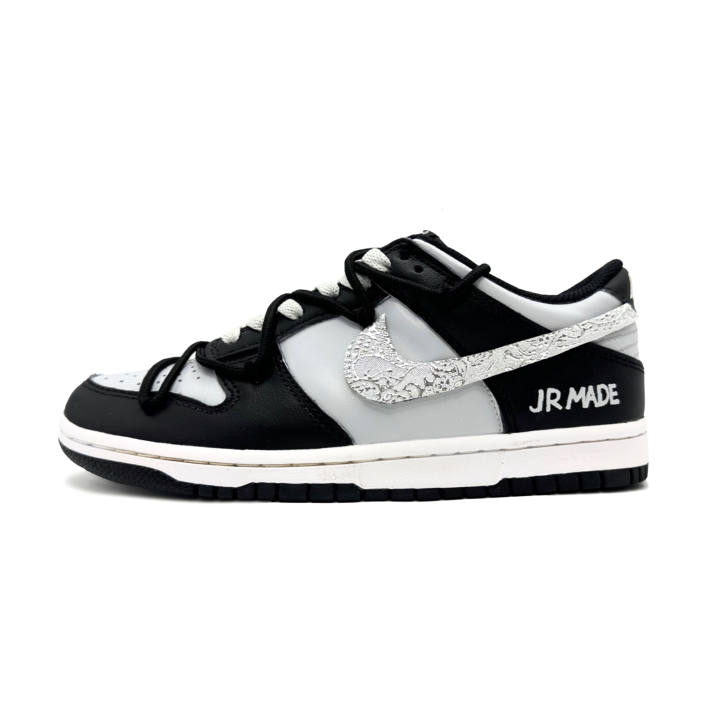 Nike Nike Dunk Lightweight And Breathable Low top Skateboard Shoes Unisex Gray White Silver