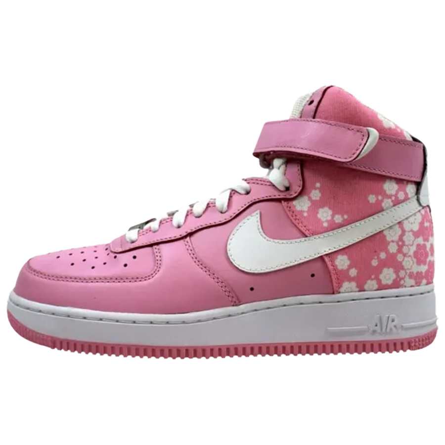 Nike Nike Air Force 1 Comfortable High top Skateboard Shoes Women's Pink