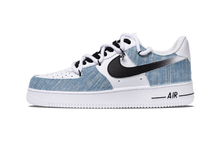 Nike Nike Air Force 1 Denim Star Low top Skateboard Shoes Men's Blue White
