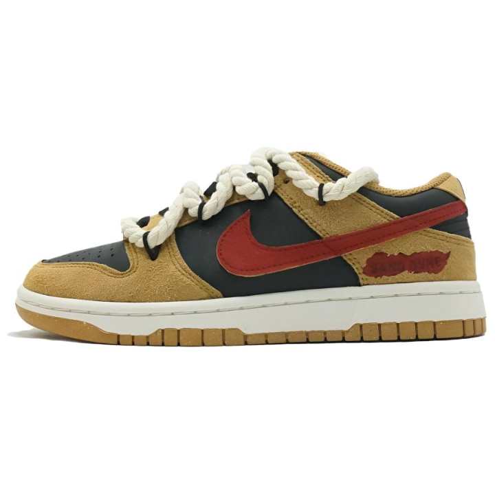 Nike Nike Dunk Cushioning Low top Skateboard Shoes Unisex Black Brown