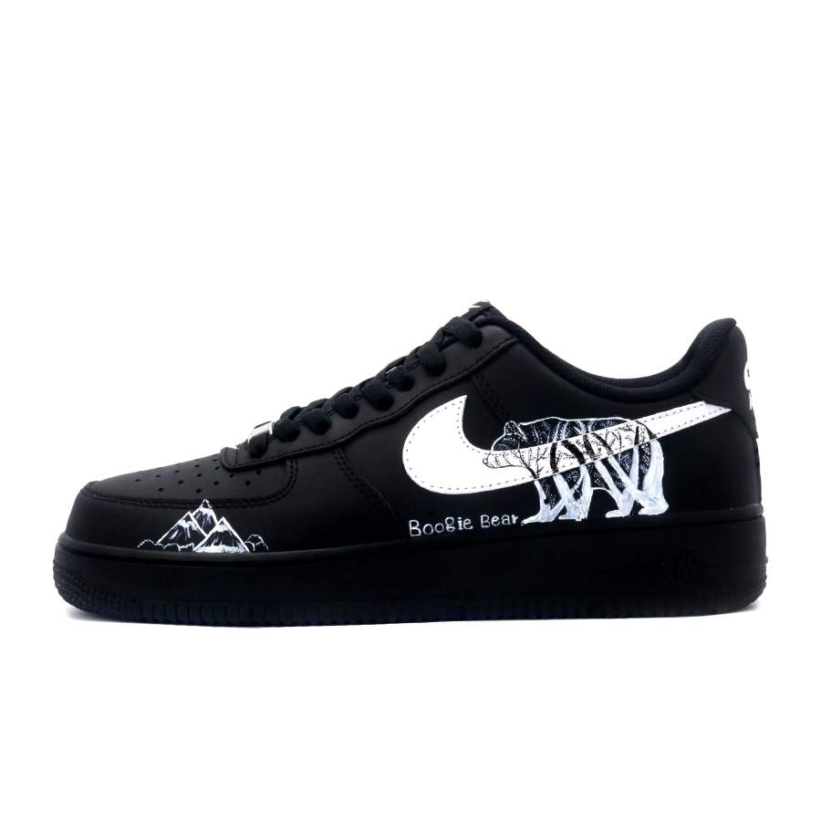 Nike Nike Air Force 1 Lightweight And Breathable Low top Skateboard Shoes Unisex Black White
