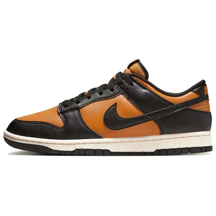 Nike Nike Dunk Synthetic Leather Low top Skateboard Shoes Men's Black Brown