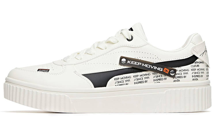 Anta Low top Skateboard Shoes Men's White Black