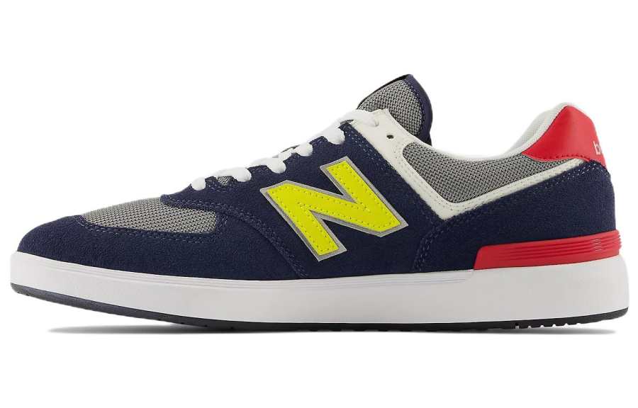 New Balance New Balance NB 574 Textile, Leather Low top Skateboard Shoes Men's Blue Yellow Red