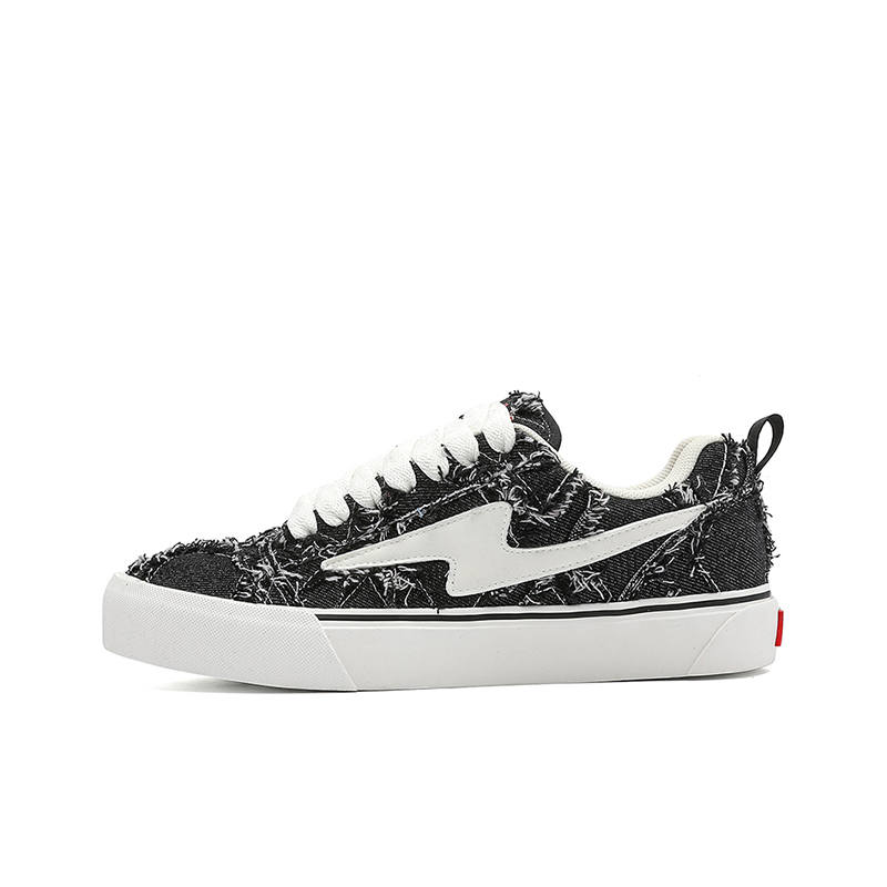 QUWOSI Fashion Versatile Lightning Shoes Low top Skateboard Shoes Unisex