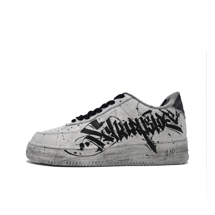 Nike Nike Air Force 1 Abrasion Resistant Slip Resistant Low top Skateboard Shoes Unisex Gray