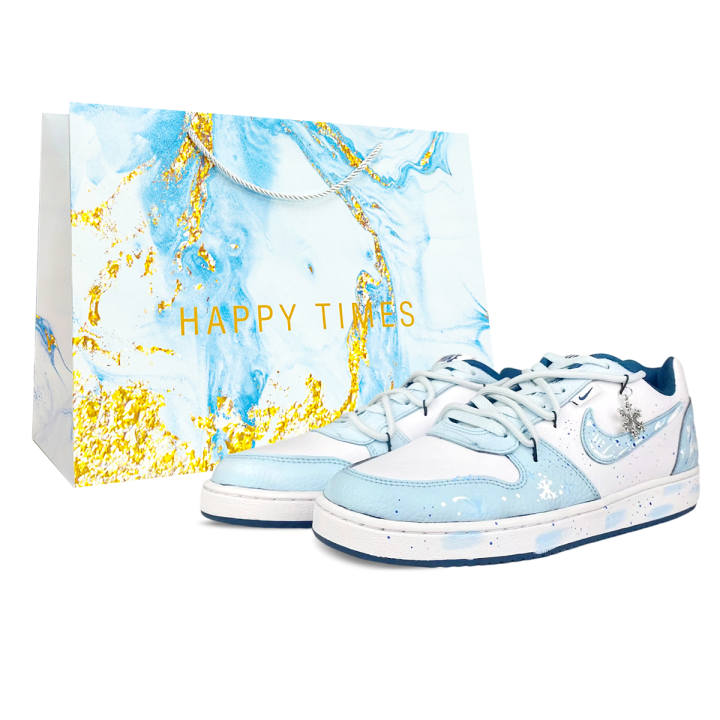 Nike Nike EBERNON BNK Icy Shadow Snow Cushioning, Wear Resistant Low top Skateboard Shoes Men's Blue White