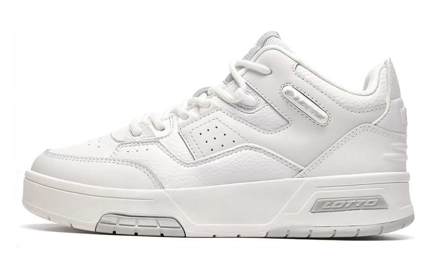 LOTTO Slip Resistant Waterproof Non Slip And Waterproof High top Skateboard Shoes Men's White