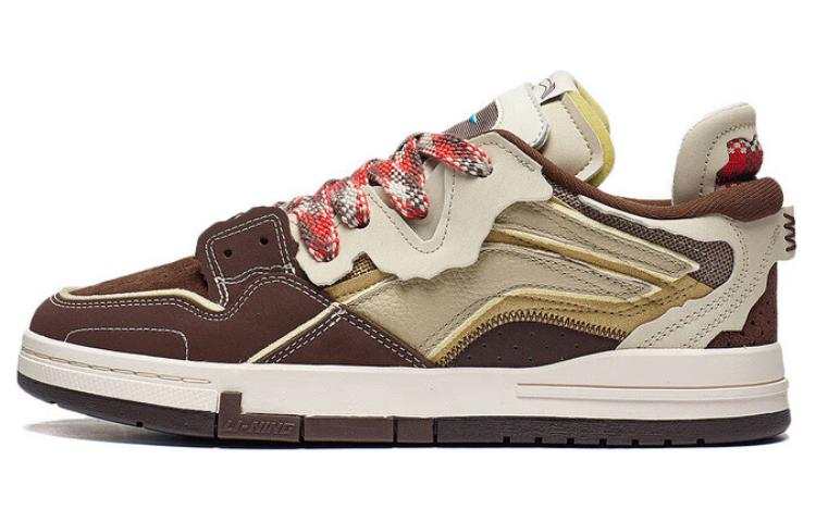 Li-Ning Li Ning Wave PRO Low top Skateboard Shoes Men's Brown Yellow