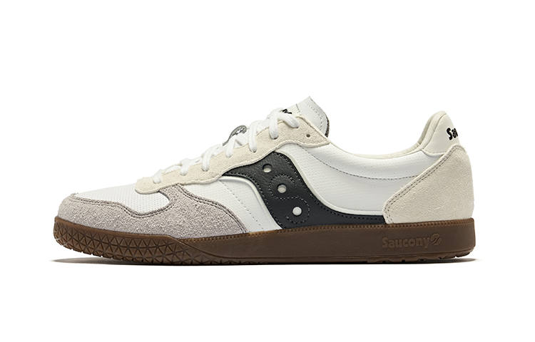 Saucony BULLET CT Vintage Low top Skateboard Shoes Unisex White Gray Black