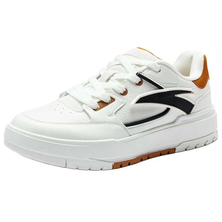 ANTA SUPERSTORE CHAOJIANTA Slip Resistant Abrasion Resistant Low top Skateboard Shoes Men's White Black Brown