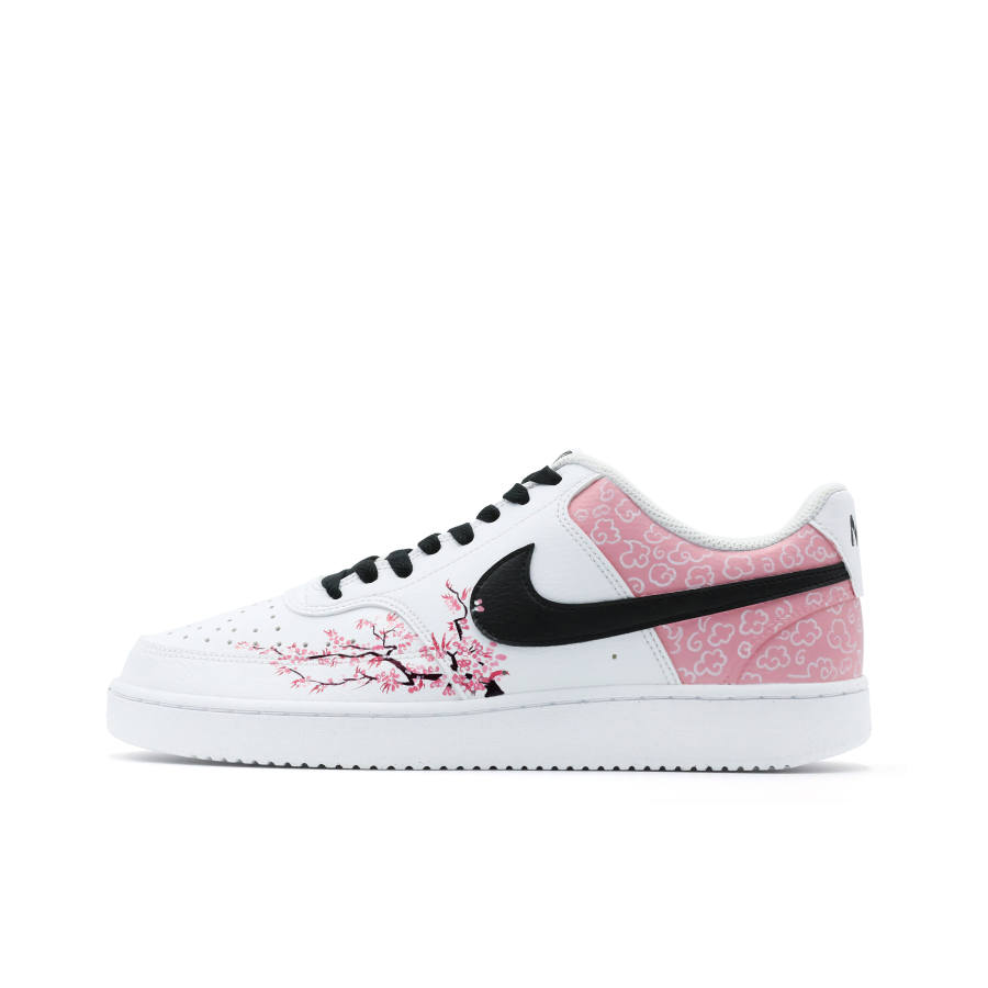 Nike Nike Court Vision Skateboard Shoes Men's Low Top Black White Pink