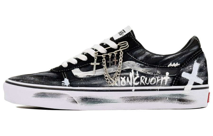 Vans Ward Huijie, Yaoyu Mensto Low top Skateboard Shoes Unisex Black White