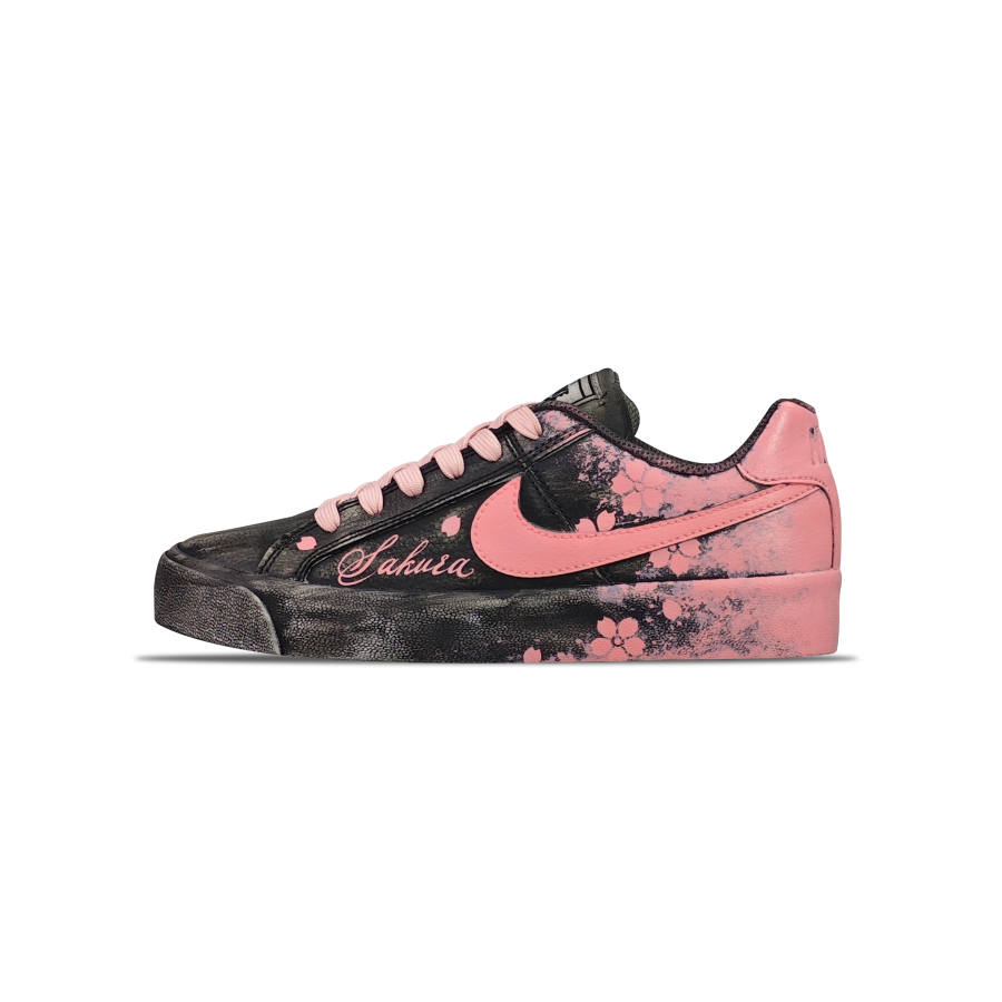 Nike Nike Court Royale AC Slip Resistant Abrasion Resistant Low top Skateboard Shoes Unisex Black Pink