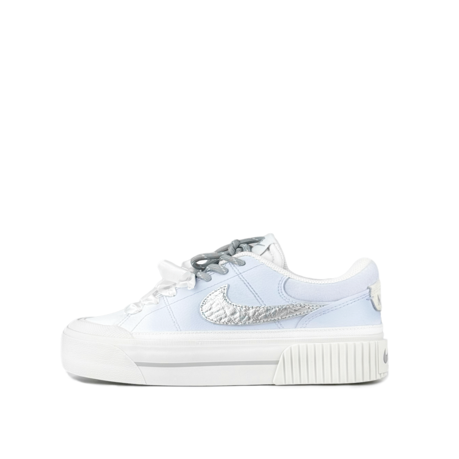 Nike Nike Court Legacy Silver White Dream Island Abrasion Resistant Low top Skateboard Shoes Women's White