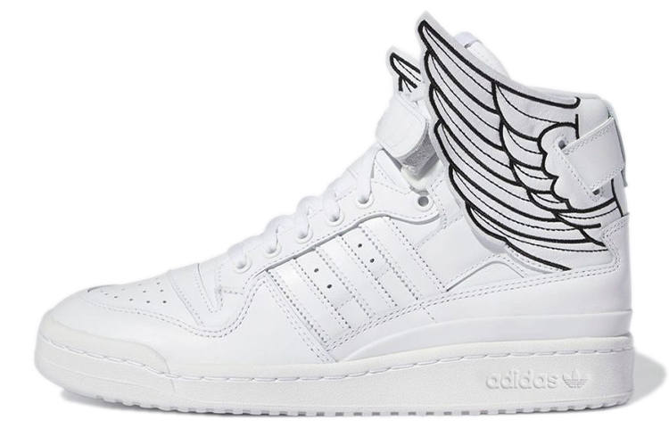 Adidas Originals x Jeremy Scott FORUM High Wings 4.0 Leather High top Skateboard Shoes Unisex White Black