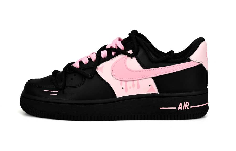 Nike Nike Air Force 1 Deeply In Love Girlish Slip Resistant Low top Skateboard Shoes Women's Black