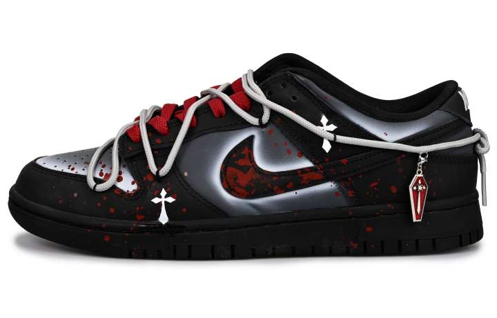 Nike Nike Dunk Impact Resistance Low top Skateboard Shoes Unisex Black Red