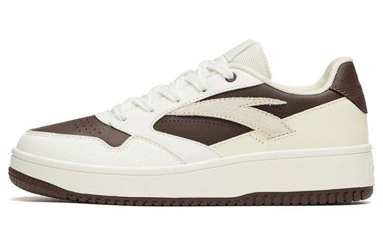 Anta Life Collection 0 Sensory Slip Resistant Abrasion Resistant Low top Skateboard Shoes Women's White Brown
