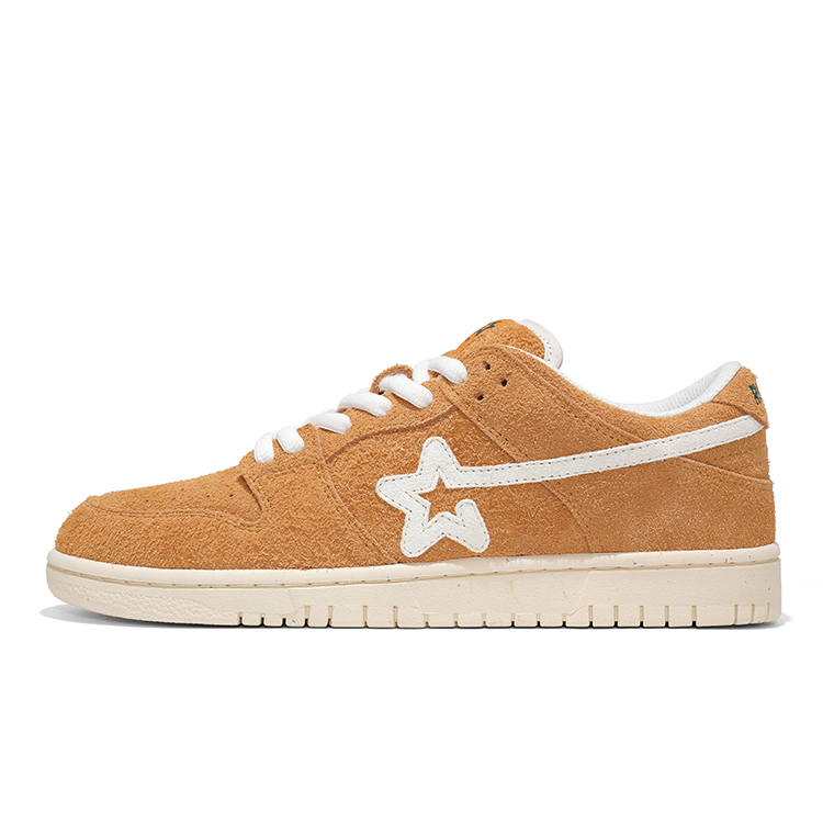 RIPSTAR SKBD Low Maxes Orange Fuzz Retro Sports Slip Resistant Cushioning Low top Skateboard Shoes Unisex Orange Peel
