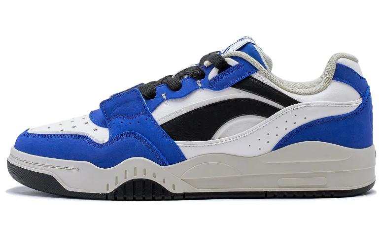 Li-Ning Li Ning Yuebai Slip Resistant Abrasion Resistant Low top Skateboard Shoes Unisex Blue White