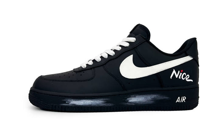 Nike Nike Air Force 1 Abrasion Resistant Low top Skateboard Shoes Unisex Black White