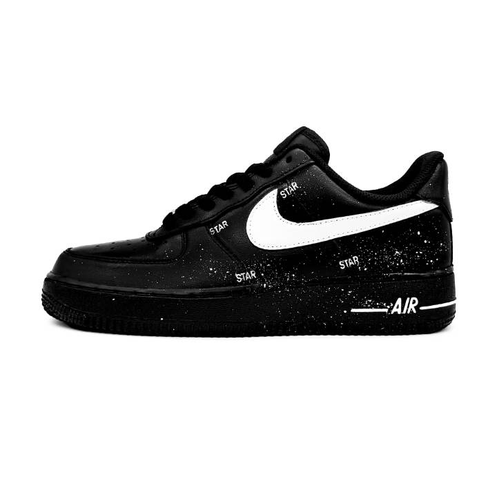 Nike Nike Air Force 1 Black Warrior Leather Low top Skateboard Shoes Unisex Black White