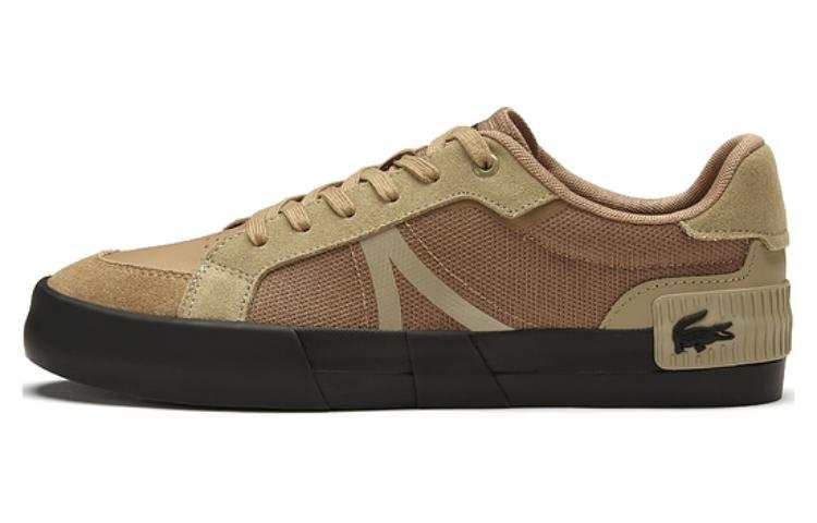 LACOSTE LACOSTE Leather Low top Skateboard Shoes Men's Brown