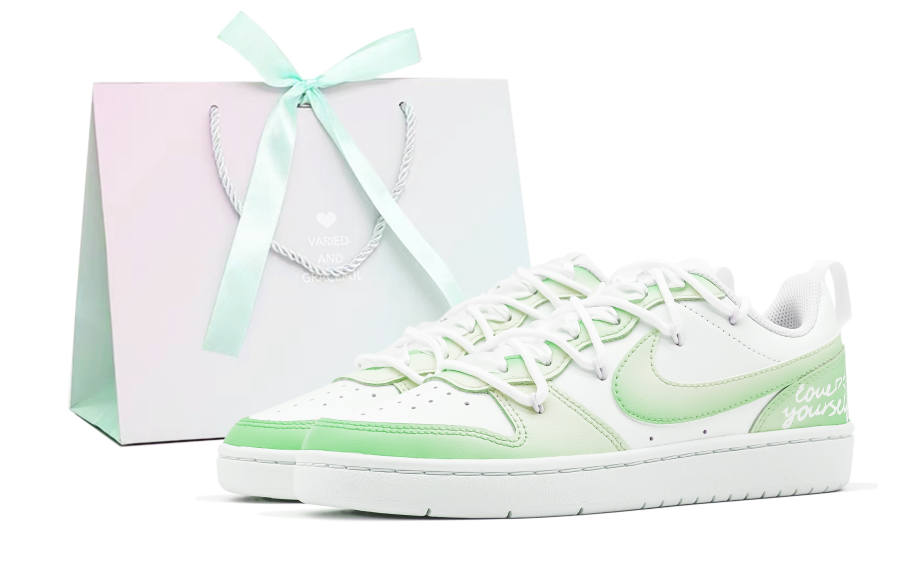 Nike Nike Court Borough Crow, Frozen Lime, Gradient, Blended, Deconstruction, Special Shoe Box Low top Skateboard Shoes