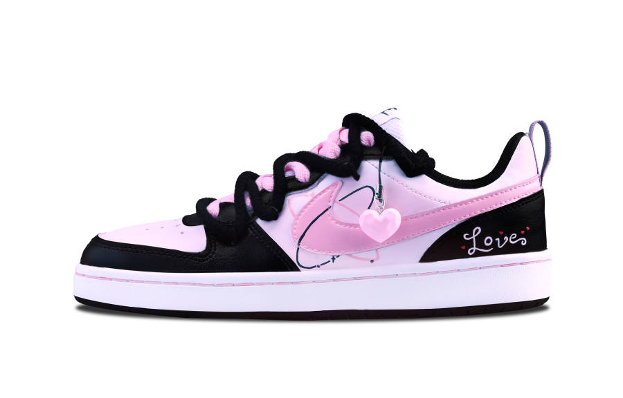 Nike Nike Court Borough 2 Pink Dream Star Track Slip Resistant Lightweight Non slip Lightweight Low top Skateboard Shoes