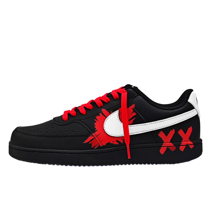 Nike Nike Court Vision 1 Square Graffiti Low top Skateboard Shoes Unisex Red