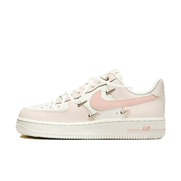 Nike Nike Air Force 1 Slip Resistant Cushioning Low top Skateboard Shoes Women's White Pink