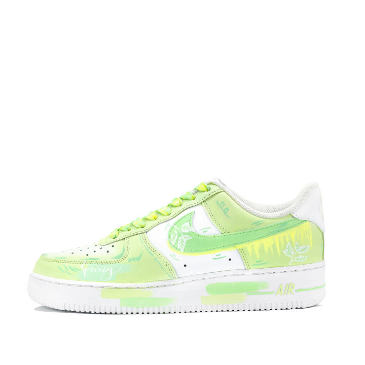 Nike Nike Air Force 1 Low top Skateboard Shoes Men's Green Yellow