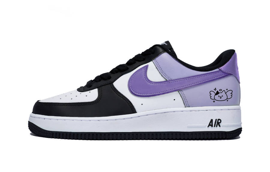 Nike Nike Air Force 1 Puppy Fragment Low top Skateboard Shoes Men's White Purple