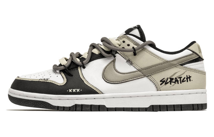 Nike Nike Dunk Six Six Eighty Eight, Retro Traces Abrasion Resistant Low top Skateboard Shoes Unisex White Brown