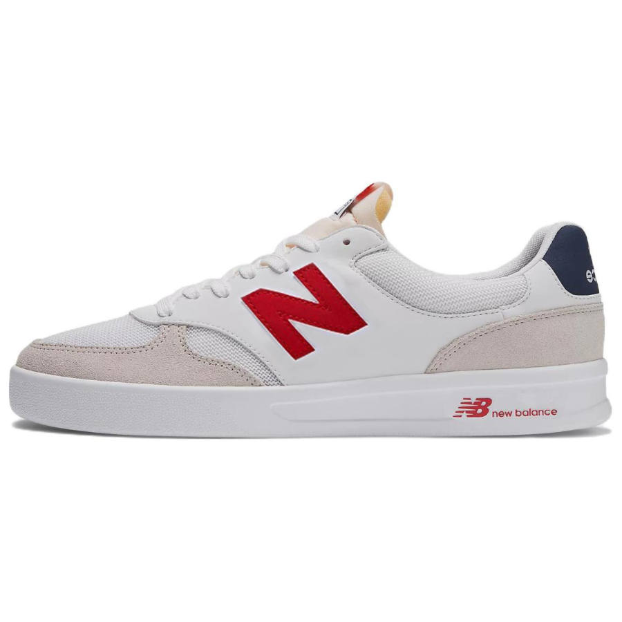 New Balance New Balance NB 300 V3 Textile, Leather Comfortable Low top Skateboard Shoes Men's White Red