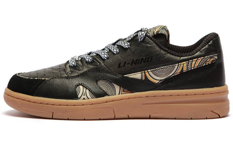 Li-Ning Li Ning Deluxe Low Leather Slip Resistant, Abrasion Resistant, Lightweight Low top Skateboard Shoes Women's Black