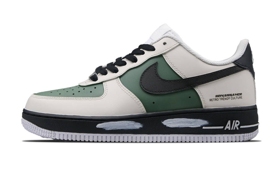 Nike Nike Air Force 1 The Wizard Of Oz Slip Resistant Abrasion Resistant Low top Skateboard Shoes Men's White Green